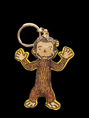 Curious George Rhinestone Keychain
